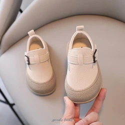 Baby Shoes Girls Boys Casual Shoes Leather Cotton Non-slip Soft-sole Infant Toddler First Walkers 2-Colors 16-20 Size