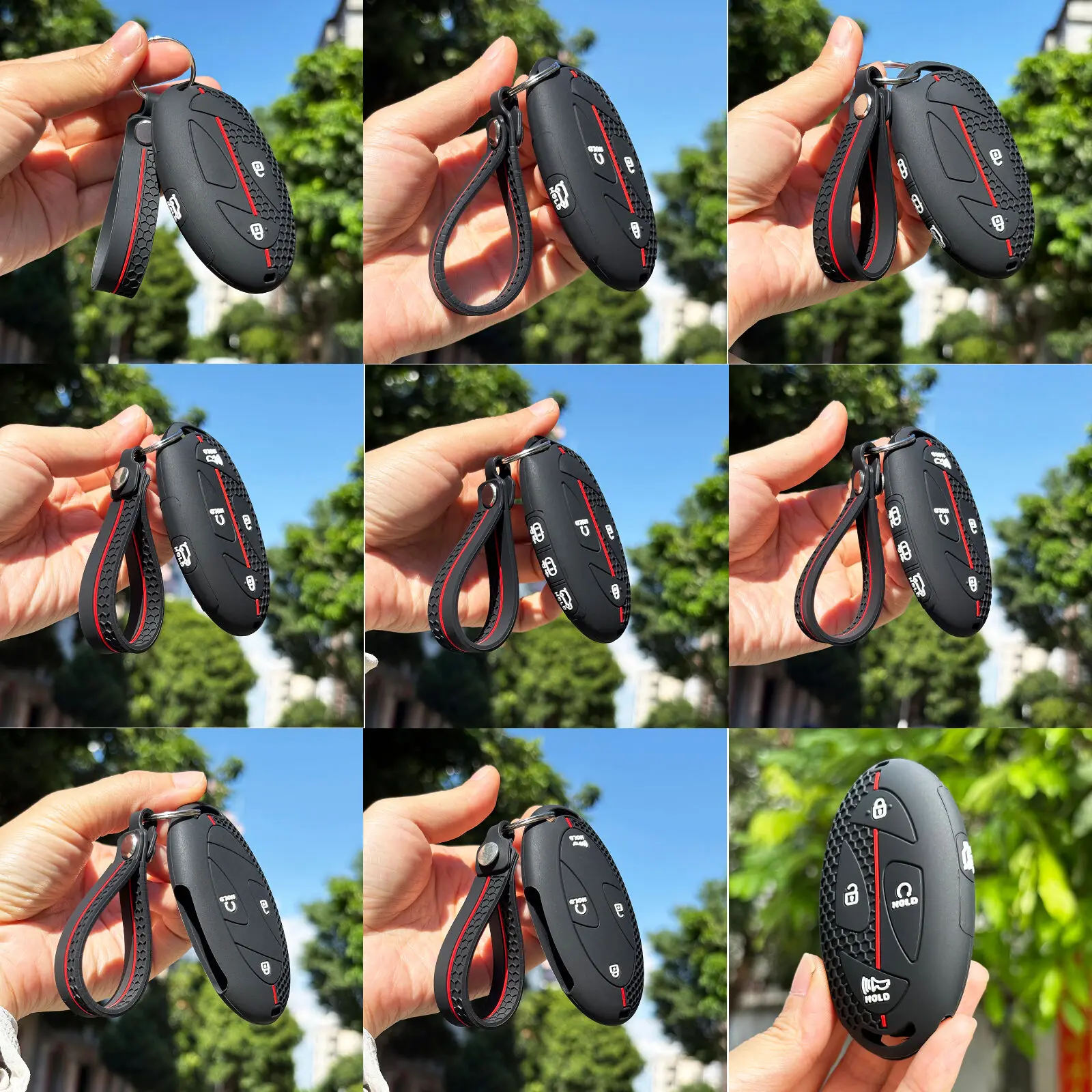 Funda para llave de coche para Hyundai Kona Tucson Grandeur 2024 Ioniq 2021 Elantra SEL 2023 Ioniq Grand Prix GN7, accesorios para coche