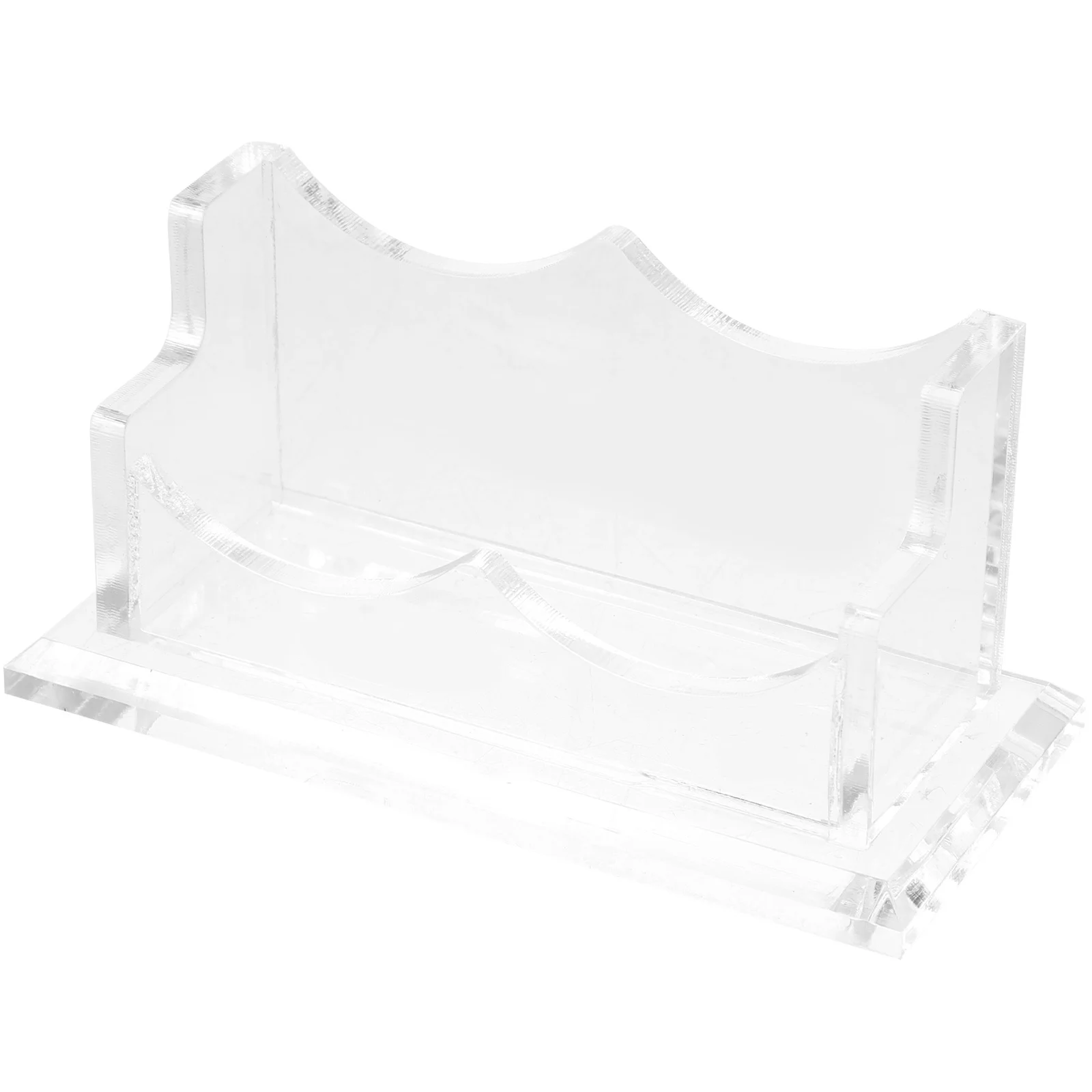 

Clear Acrylic Business Card Holder Multi Function Desktop Organizer Sturdy Design Large Capacity Easy Access Clear Card Holder