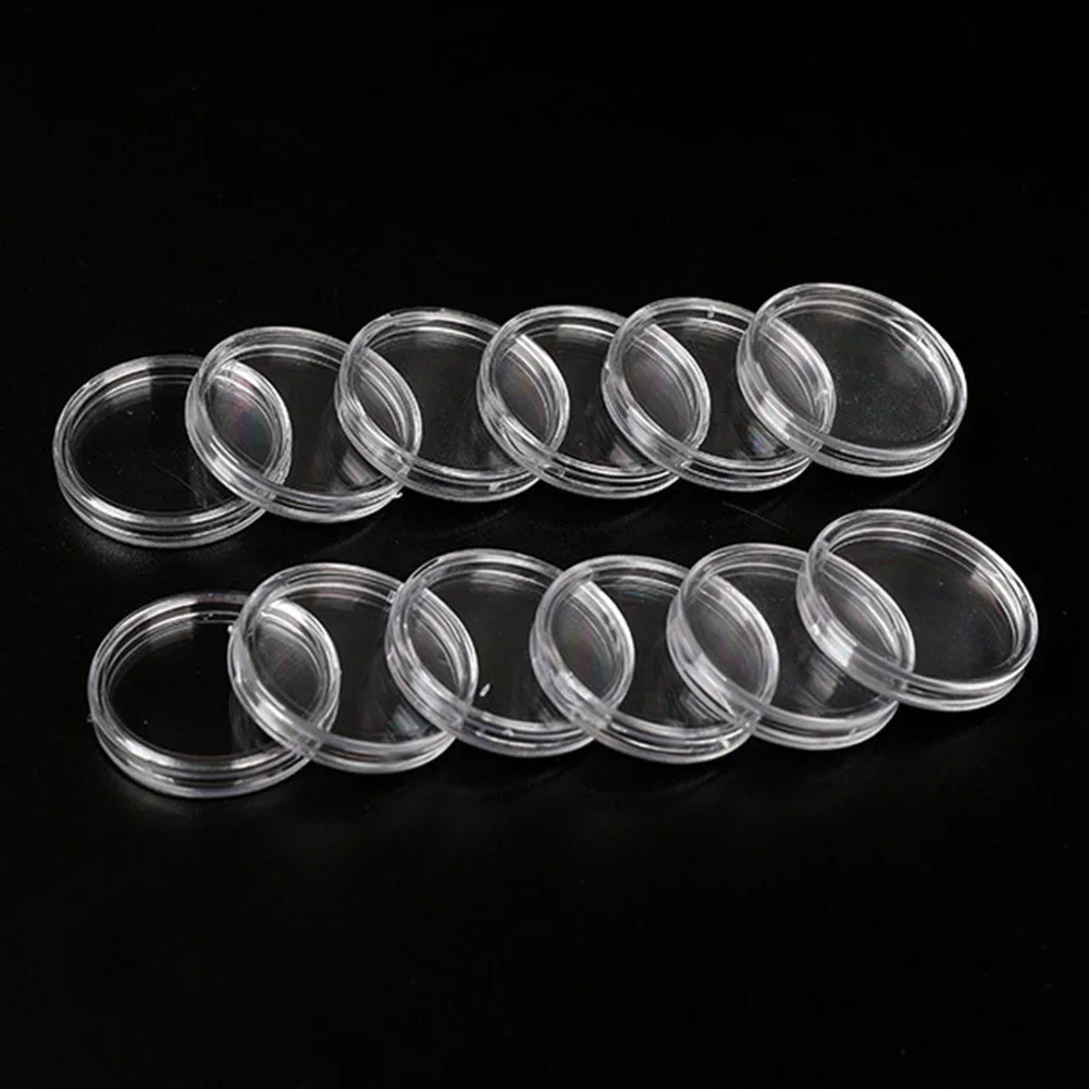 100Pcs 30mm Clear Coin Capsule Holder Storage Box Case Set For Coin Medal Collectable Box Case Capsules Container