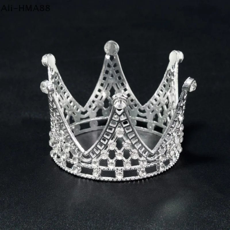 

2025 1Pc Small Alloy Crown Cake Topper for Cake Decoration Ornament Wedding Party Birthday Cake Crown Decoration Accessories