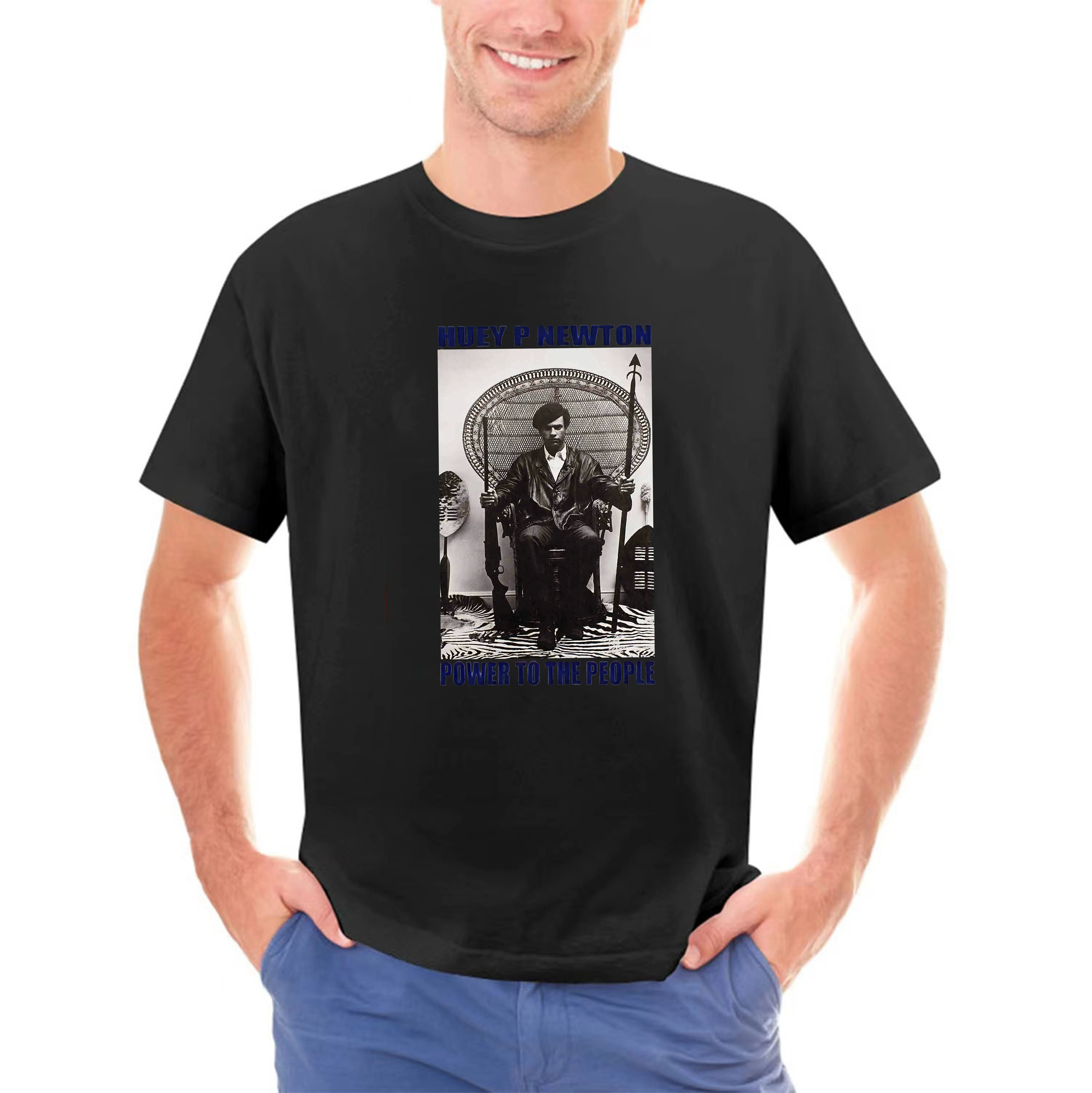 Huey P Newton T-shirt Malcolm X MLK Ferguson Mike Brown Nelson Mandela new  Short Sleeve Plus Size t-shirt