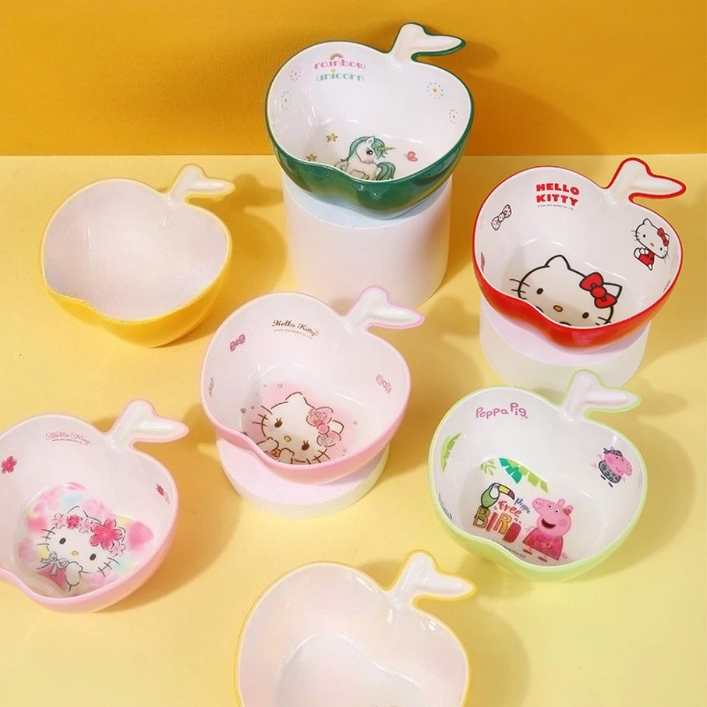 

Apple Shaped Fruit Snack Bowl Cute Food Bowl Home Rice Bowl Soup Bowl Easy to Clean Anti Drop Ramen bowl Household Accessories