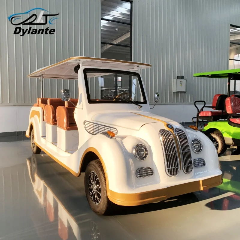 High Performance New Version 5 8 Seater 72V Electric Antique Self-Propelled Car 4000W/5000W Motor Lifted Golf Car Zero Emission