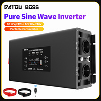 DATOUBOSS Pure Sine Wave Inverter DC12V-24V to AC220V-240V Portable Car Inverter Continuous Power 2000W Peak Power 4000W