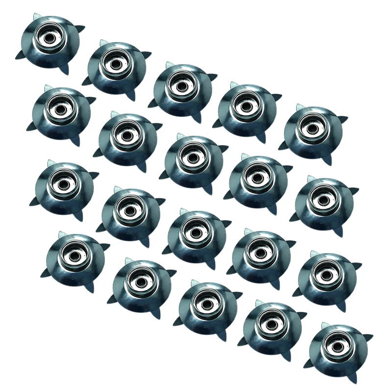 20pcs Metal Antistatic Buckle with Star Claw Fastener for Ground Wire Attachment in Static-Sensitive Electronics Handling Zones