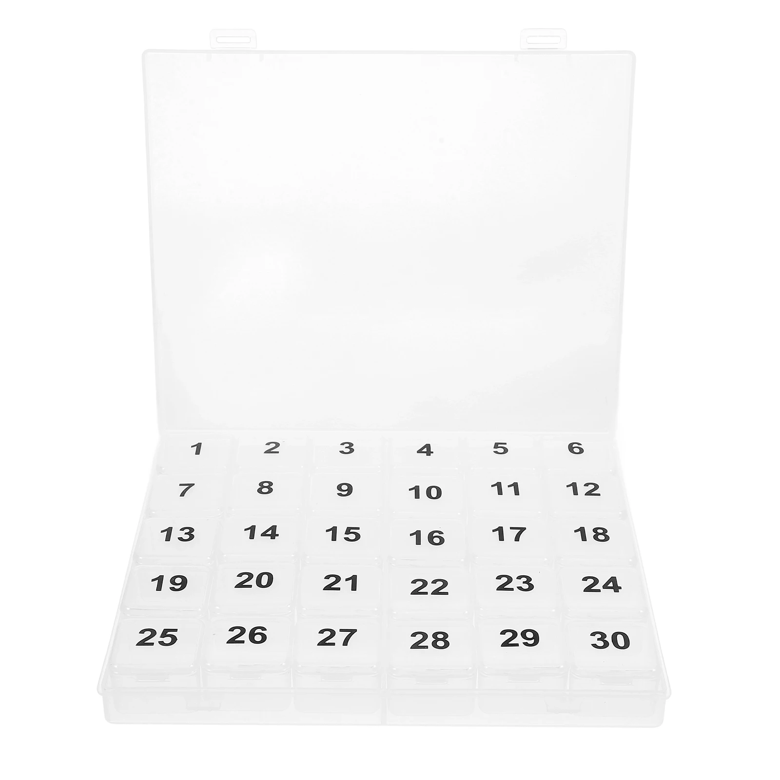 

Travel Medicine Organizer Pill Case Monthly 30 Day Portable Transparent Pp Compartments Medicine Box With 30 Grids