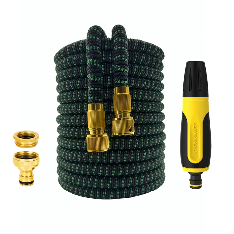 

25FT-100FT Расширяемый гибкий водяной шланг Шланг для мойки автомобиля Шланг для водяного пистолета Садовый опрыскиватель Садовый поливочный шланг Инструменты для орошения