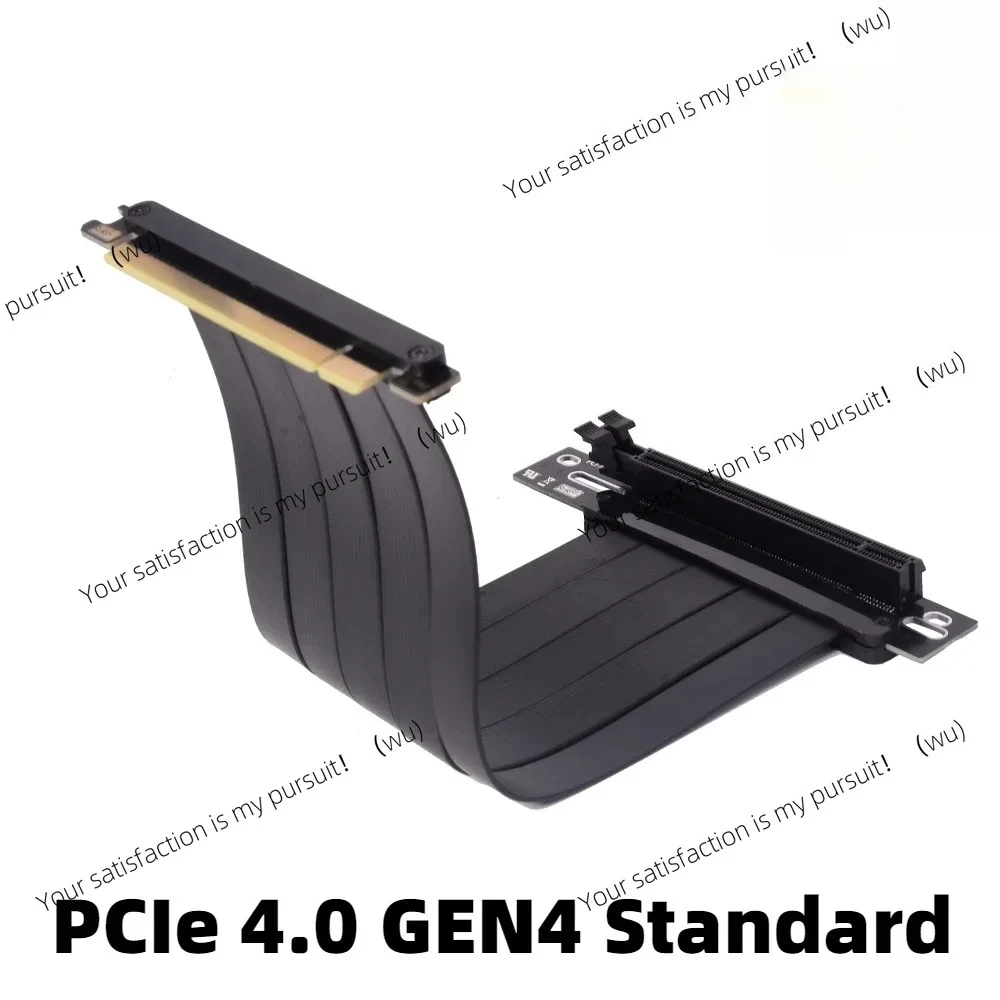 

PCI Express 4.0 16x Extension Cable Double 90 Degree Angled GPU Upright PCIe 4.0 x16 to x16 Riser Extender for Graphics Vertical