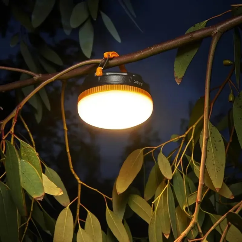 Portable 10W LED Camping Light with Magnet Base 5 Lighting Modes Emergency Light for Backpacking Hiking Home Emergency Lamp