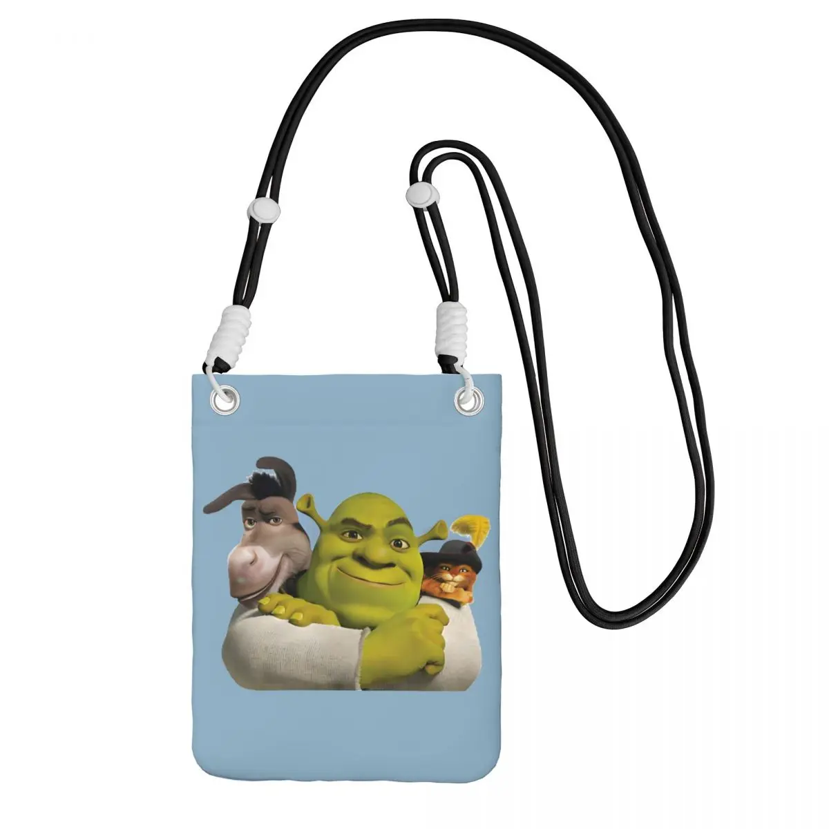 

Custom Casual S-shreks Mobile Phone Bag Women Men Funny Cartoons Shoulder Crossbody Bag Shopping Adjustable Length