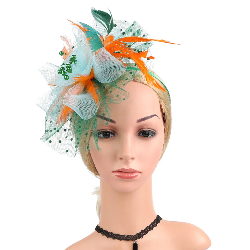

Colorful Headband Removable Hair Clip For Women Wedding Bridal Fascinator Tea Party Banquet Headdress Accessory