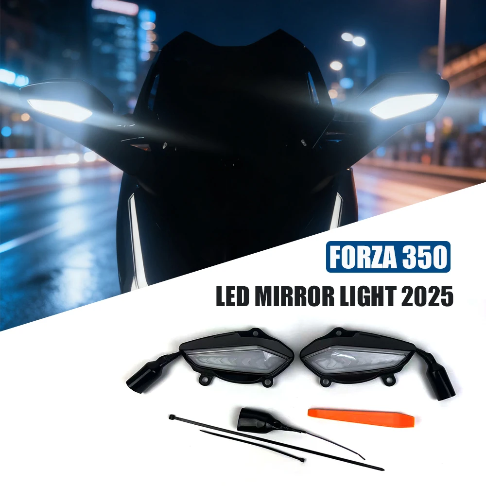 ل فورزا 350 2025 دراجة نارية LED مرآة ضوء LED صالح Forza350 الجانب الأمامي بدوره إشارة المتعري مؤشر إكسسوارات مضيئة 2021-