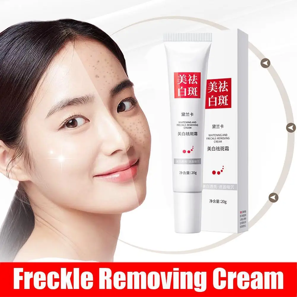 Crema blanqueadora eficaz para eliminación de pecas, antimelasma, ilumina manchas originales y cuidado de la piel, Pekas oscuras O2Q0