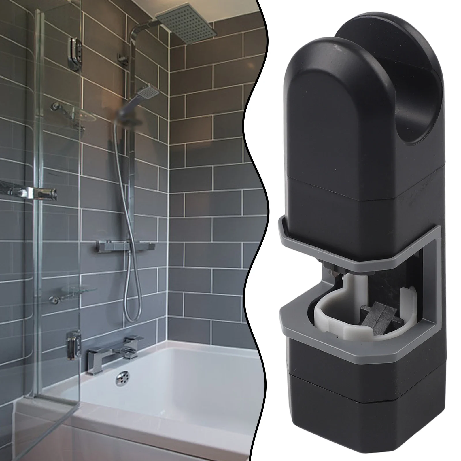 15mm-30mm Shower Head Holder Chrome Shower Rail Head Slider Bar Holder Adjustable Bracket Home Improvement Plumbing