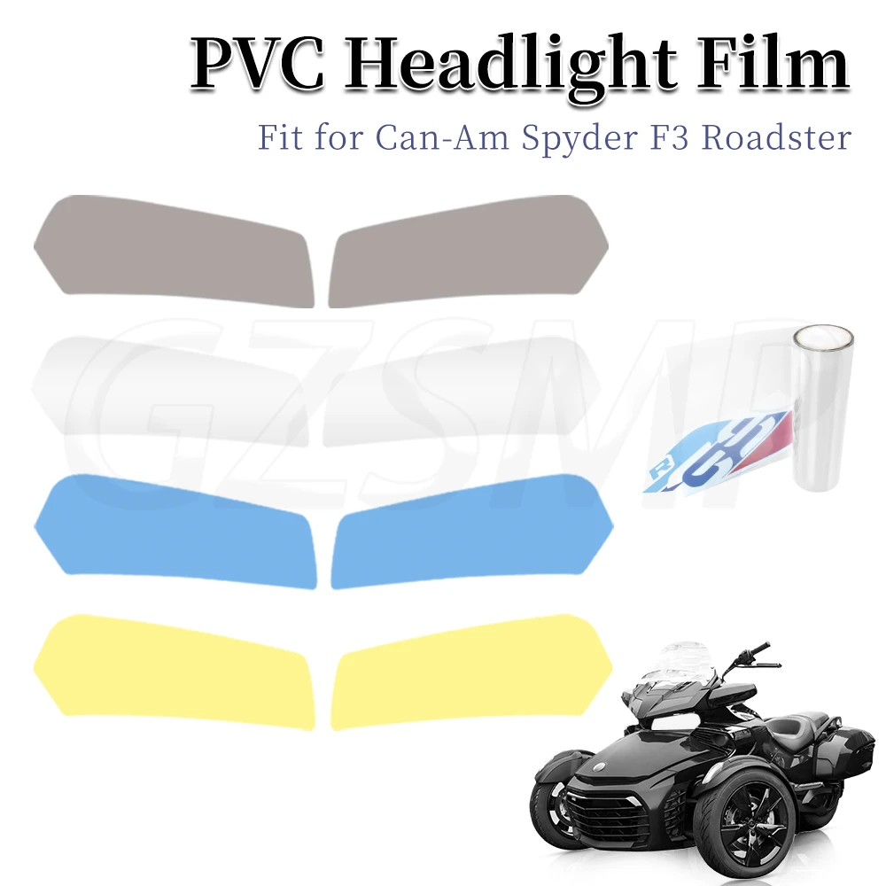 

Motorcycle Transparent Light PVC Film Tint Headlight Wrap Cover Film Sticker Fit For Can-Am Spyder F3 2015-2024