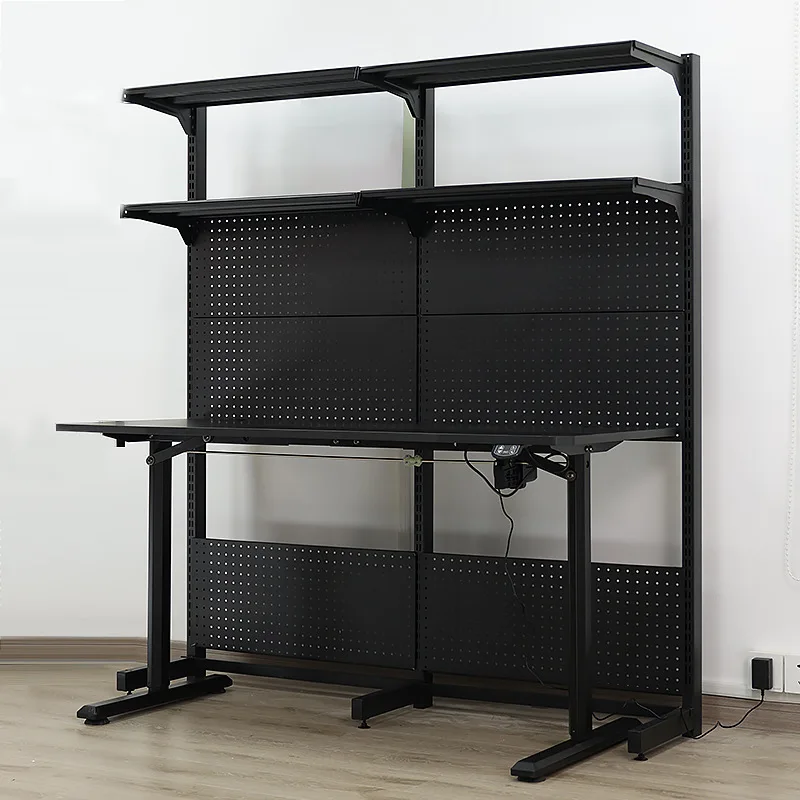 */*E-sports Wind Hole Board Bookshelf, Desk Storage, Non-punching Combination, Household Accessories, Rental Bookcase, Floor She