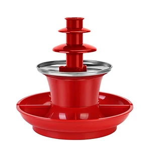 3 Schicht Schokoladenwasserfallmaschine, mach es selbst, Schokoladenfondue Electrical Source, 35W für Hochzeiten, Geburtstagsfeiern 10 Hauptverkaufsmaschine Fondue - №5