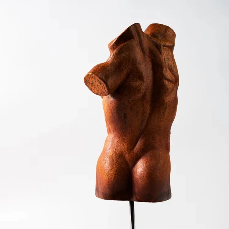 Modern Interior Home Decoration Living Room Study Brown Resin Body Art Ornament
