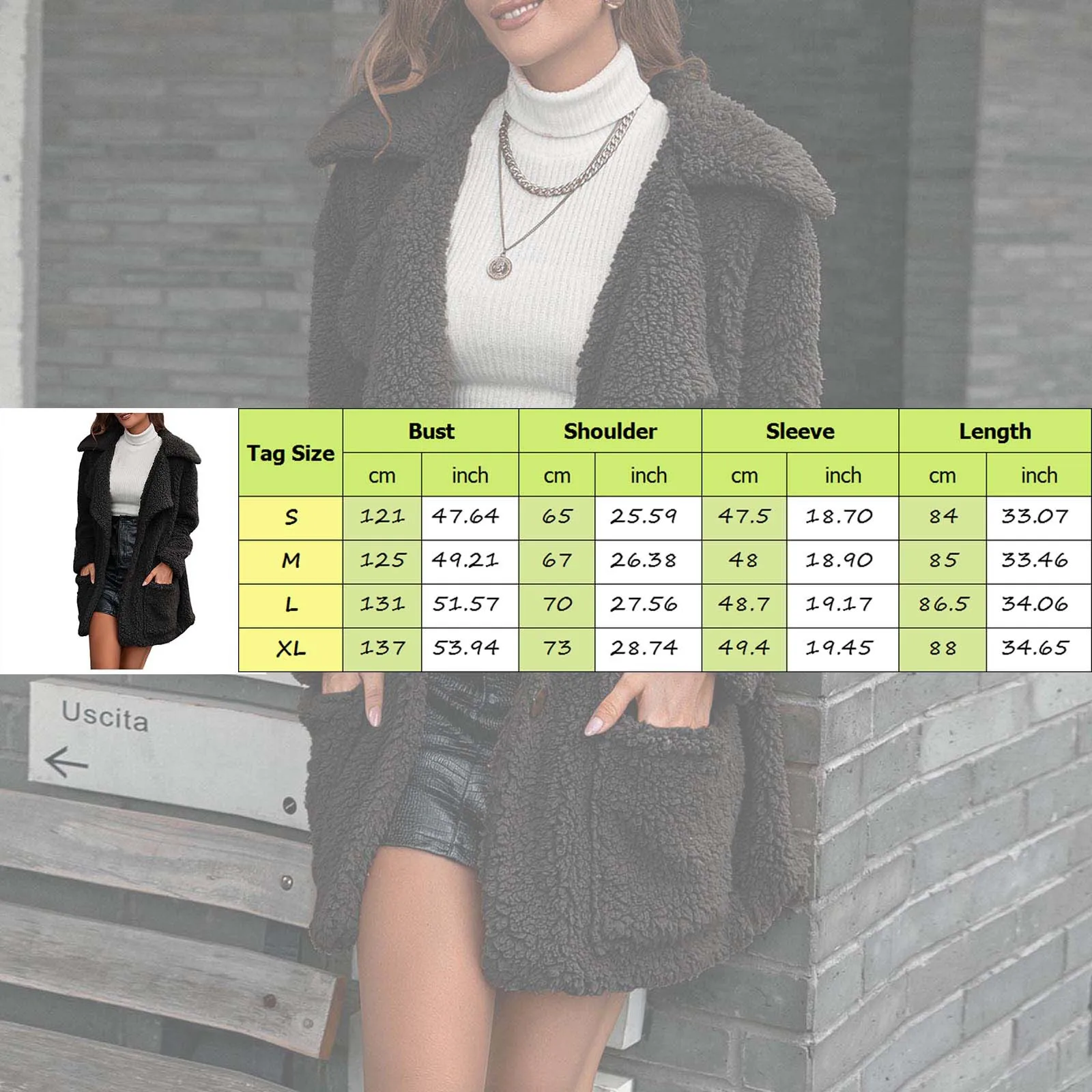 Ladies Fashion Vintage Autumn Winter Jacket Women Coat Faux Fleece Solid Casual Outerwear Streetwear Women Female Jacket
