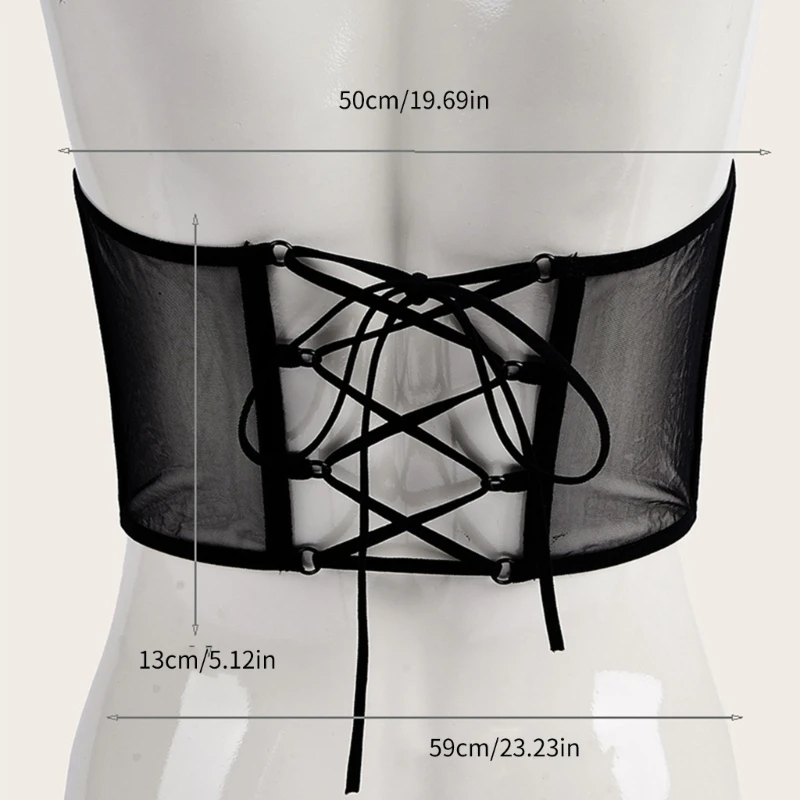 Ladies Shirt Mesh Waist Belt Vintage Elegant Underbust Corset Universal Waist Belt Women Dress Shirt Wide Waist Seal