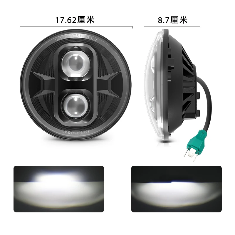 Faro Led de herdsman JK7, faro tangente con lente reacondicionado para Jeep, foco integrado lejano y cercano