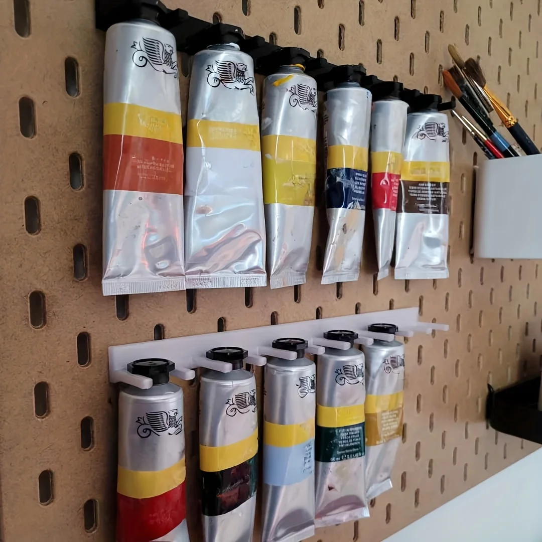 1Pc Custom Bracket Heavy‑Duty Artist Organizer Wall Mount Storage Rack For Paint Tubes Space Saving Art Supplies Accessories