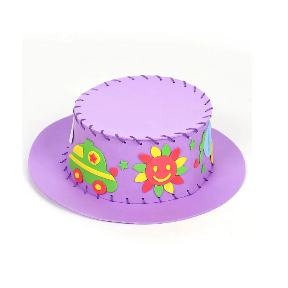 6 قطع من مجموعة أدوات قبعة الشمس الورقية المميزة التي يمكنك صنعها بنفسك قبعة الرجل المحترم للأطفال لوازم النشاط الفني التعليمي للفصل الدراسي والحضانة #1