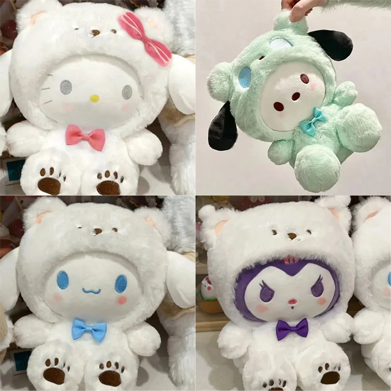 

Sanrio аниме плюшевая кукла Hello Kitty Cinnamoroll Kuromi Kawaii мягкие игрушки с животными для маленьких девочек милые игрушки Подушка подарок