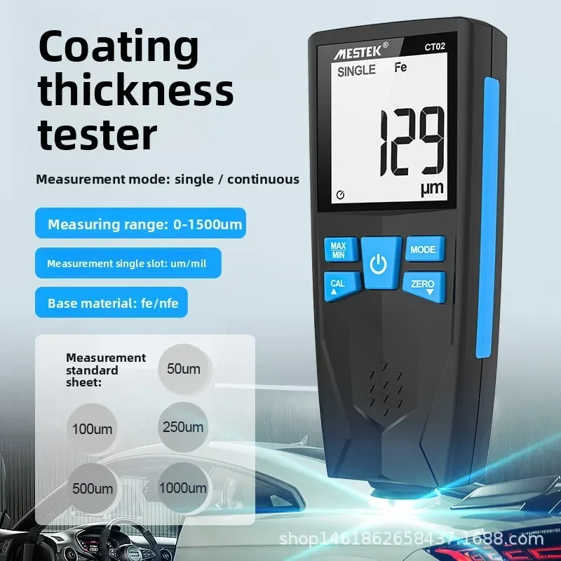 Stable MESTEK CT02 Iron And Aluminum Dual-purpose Automotive Paint Film Thickness Tester Coating Thickness Tester view 5