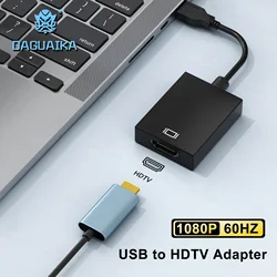 Adaptador USB a HDMI, Cable USB 3,0/2,0 a HDMI, convertidor de vídeo multipantalla, PC, portátil, Windows 7, 8, 10, Monitor de ordenador portátil de escritorio