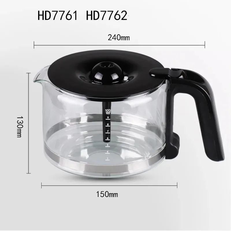 

Coffee Maker Glass Jug for Philips HD7761 HD7762 HD7765 HD7766 HD7767 HD7768 HD7769 Coffee Maker Spare Parts Accessories