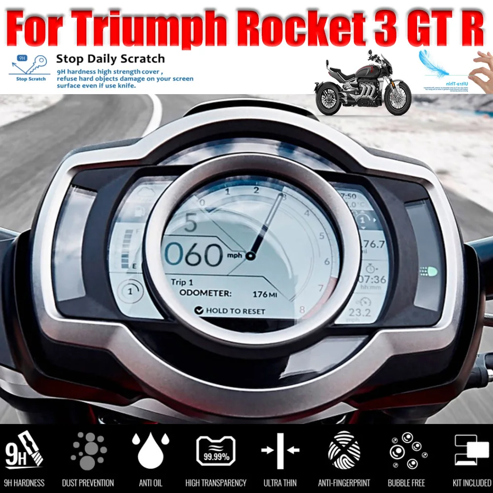 

Детали для мотоциклов Triumph Rocket III 3 GT R 3GT, защитная пленка для экрана с ЖК-дисплеем и спидометром