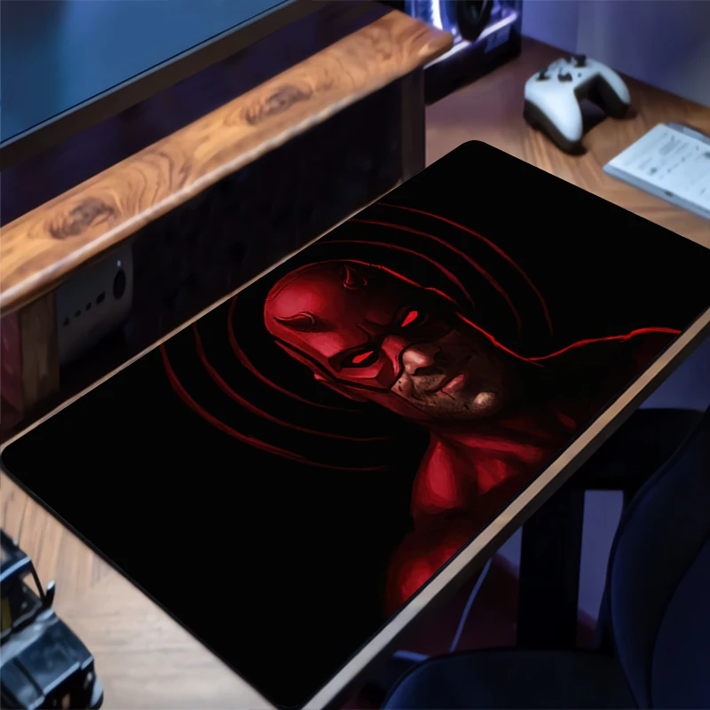 アニメ HD プリントマウスパッド M-marvel D-daredevil ゲーミングマウスパッドコンピュータデスクマウスマットゲーマーアクセサリー滑り止めキーボードパッド