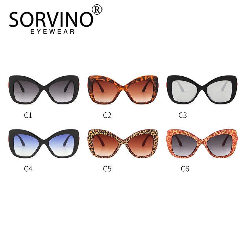 SORVINO-gafas de sol con forma de ojo de gato para mujer, anteojos de sol femeninos con espejo cuadrado, diseño de marca de lujo, Retro, flor, decoración de corazón