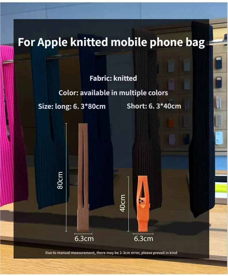 Hundekatze-Liebhaber 2025, Winter-Tech-Mode für iPhone und iPad, gestrickte Umhängetasche mit Haustier-Snack-Tasche, gemütliche Weihnachten