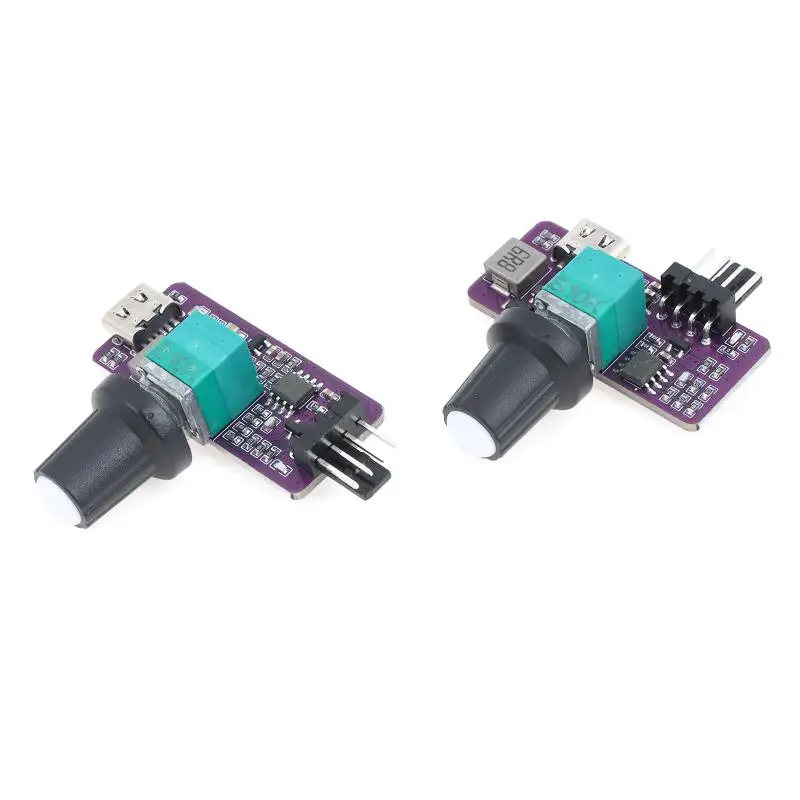 PWM Speed Controller 4 Pin Fan Controller With Wind Speed Controller Regulator Switch Speed Module USB Type C For DIY Project