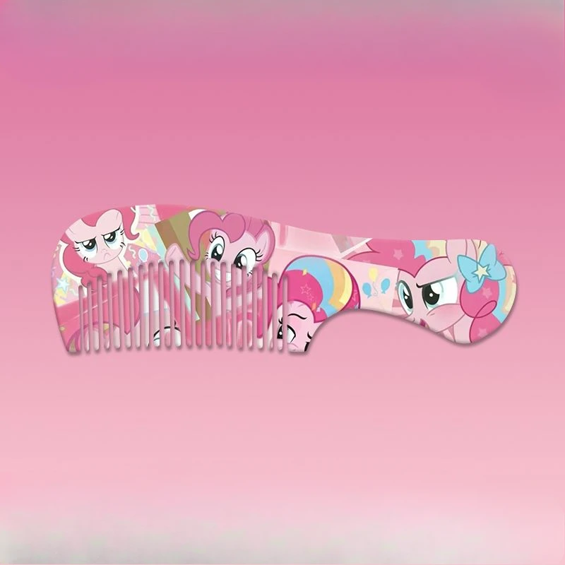 New My Little Pony Pinkie Pie creative cute kawaii cartoon mini anti-static comb simple cartoon plastic comb hair comb gift