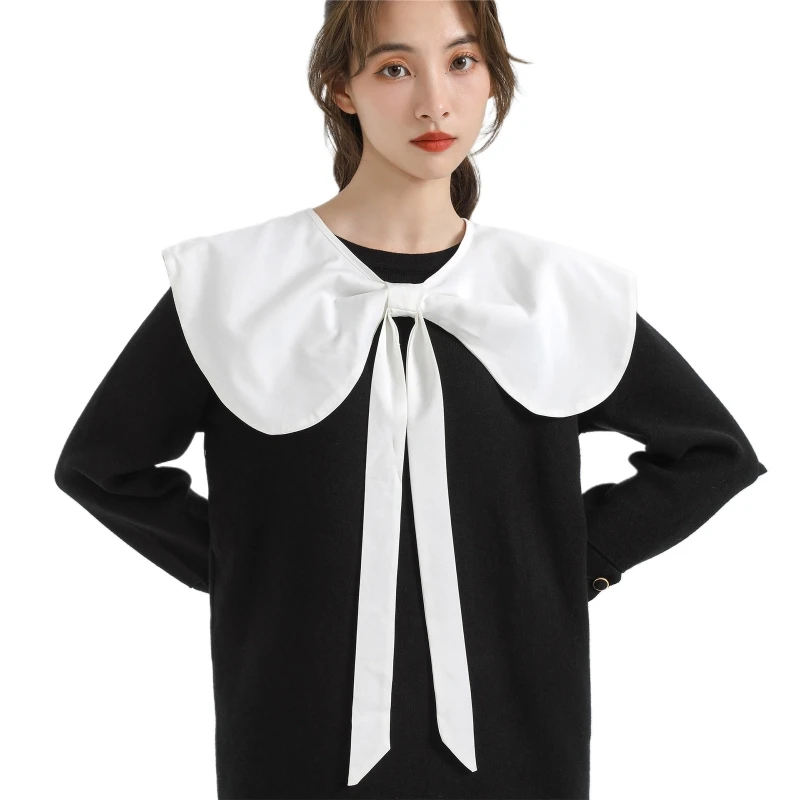 

False Collar Dickey Collar Sweater Collar Venise Lace Up Neckline Easy To Wear Detachable Collar Women Neckerchief 57BD