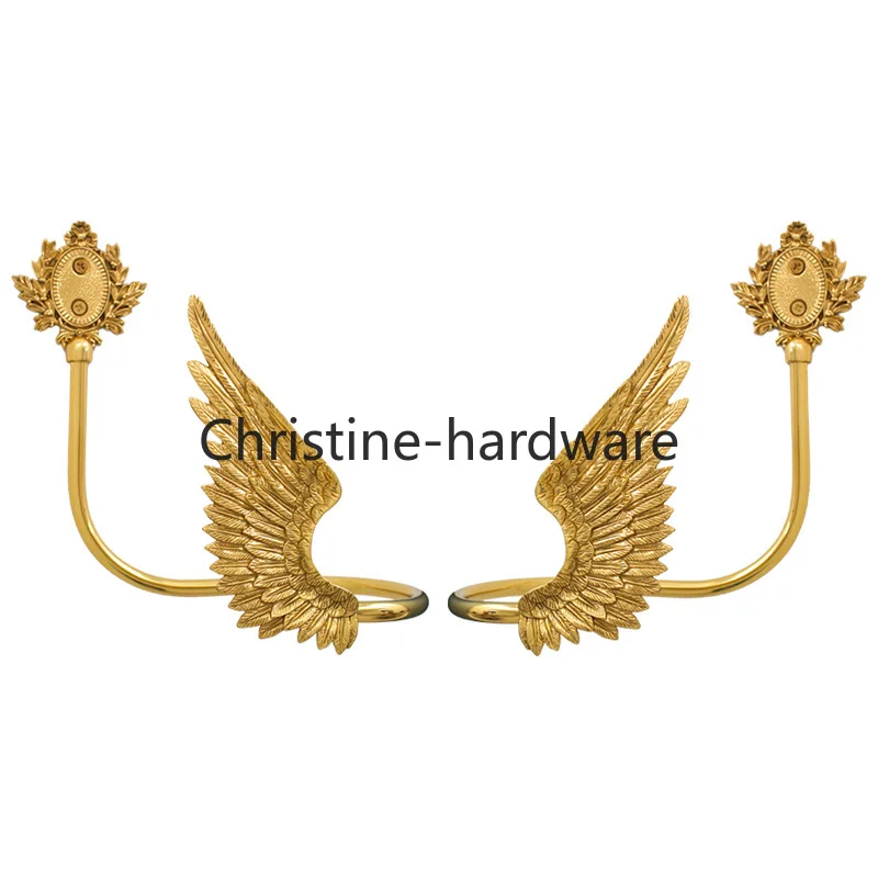 Full Copper Wall Curtain Hook Orchid Bow Shape Curtain Buckles Holdbacks Wall Mounted Decoration Curtain Hanger For Living Room