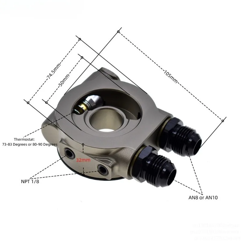 Automobile modification 80 degree constant temperature oil cake, oil cooler universal radiator ， oil pressure sensor