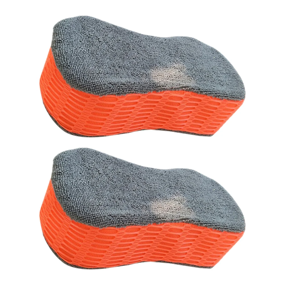 2 Pcs Sponges Car Wash Washing Cloths Detailing Equipment Block Clean Accessories for Brush Polishing