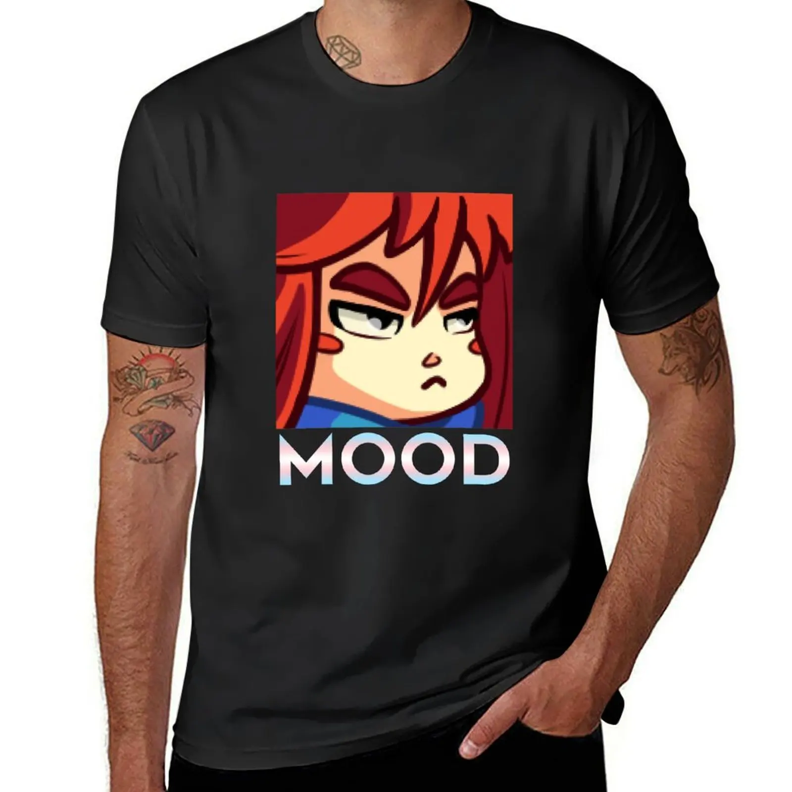 Annoyed Madeline from Celeste T-Shirt anime clothes customizeds heavyweights mens t shirt graphic