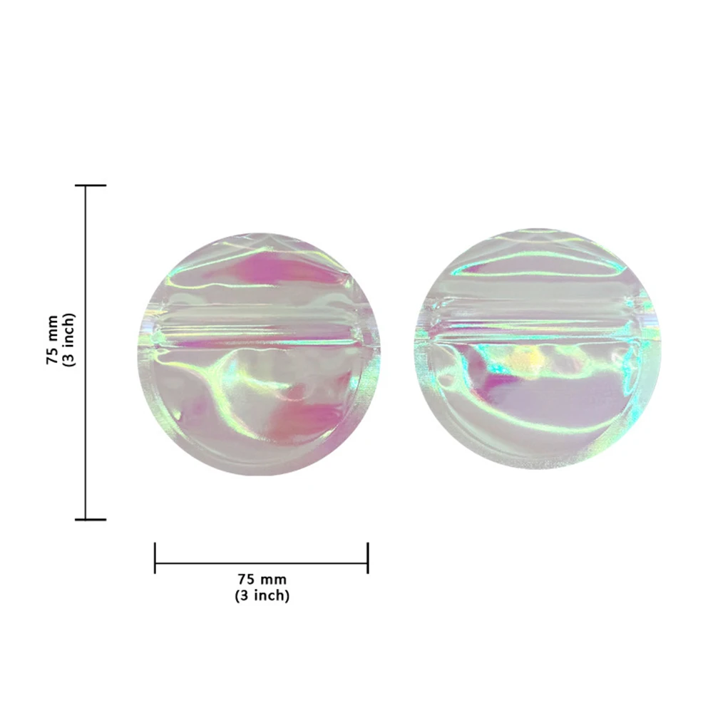 1g 2g Circle Cartoon Mylar Bags Smell Proof Pouch Empty Food Snack Dry Herb Package Mini Round Storage Packaging Case
