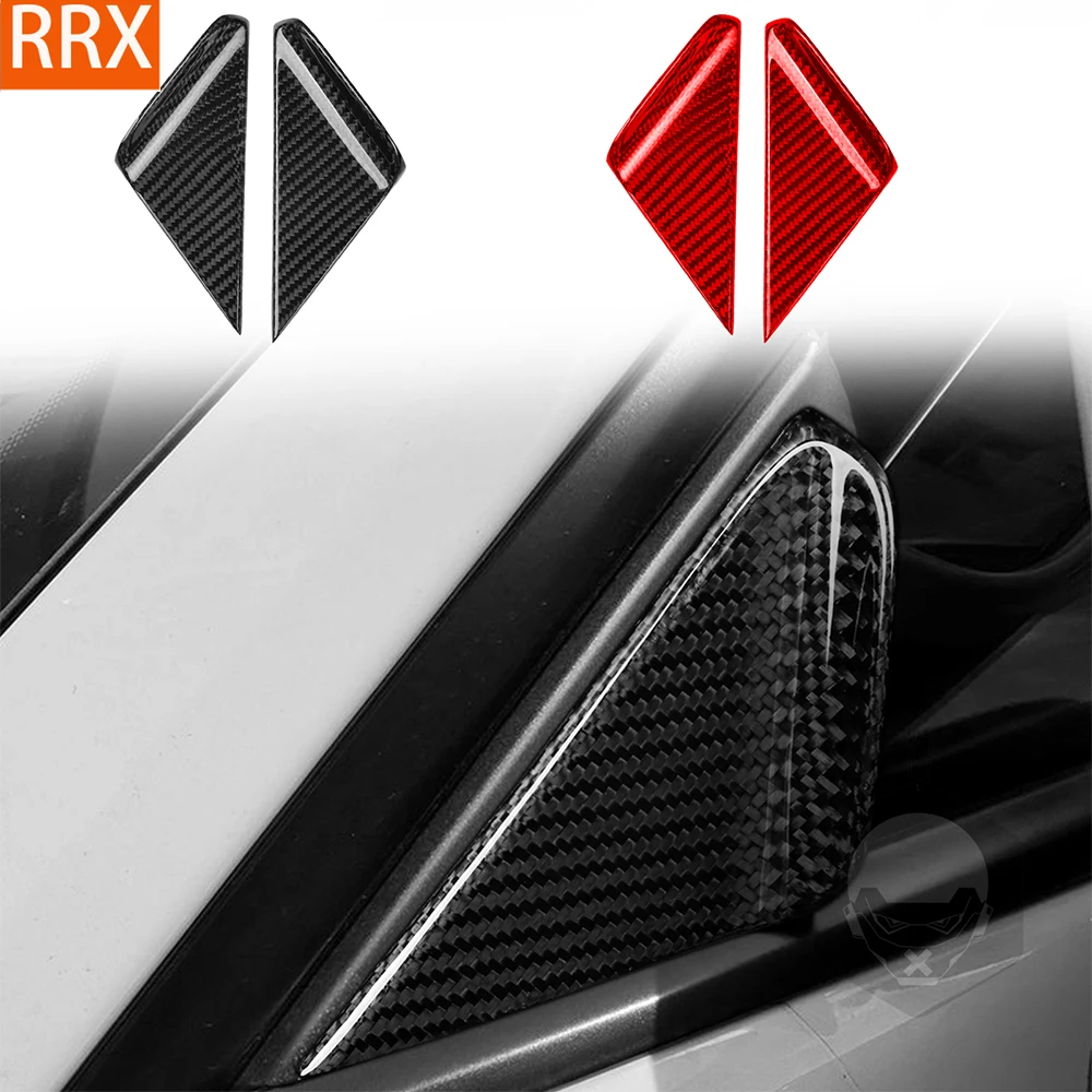 For Porsche 911 992 2020-2025 Real Dry Carbon Fiber Door A-pillar Noise-reducing Spoiler Panel Car Accessories Decorative view 6