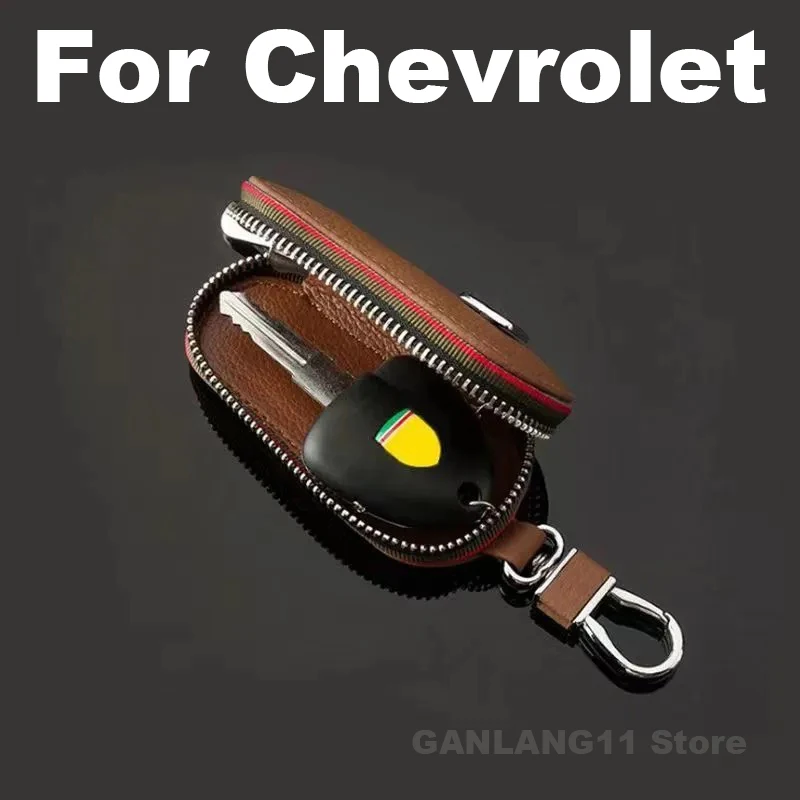 

Car Straight key bag Zipper Key Case For Chevrolet Silverado Malibu Trailblazer Suburban Cruze Accessories Fit 90% Straight Keys