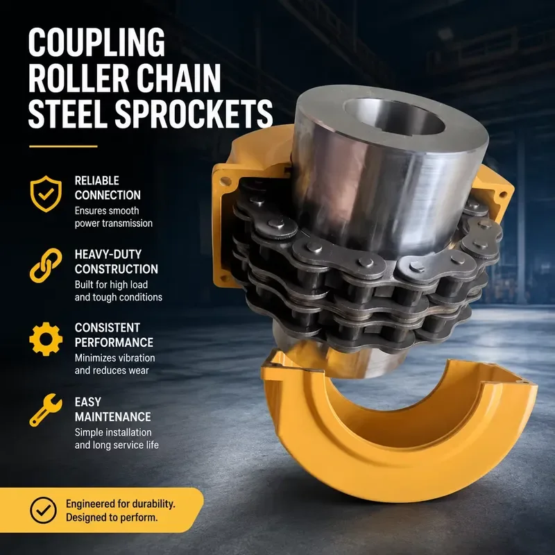 China's professional manufacturer provides steel OEM flexible sprocket shaft couplings for the construction industry