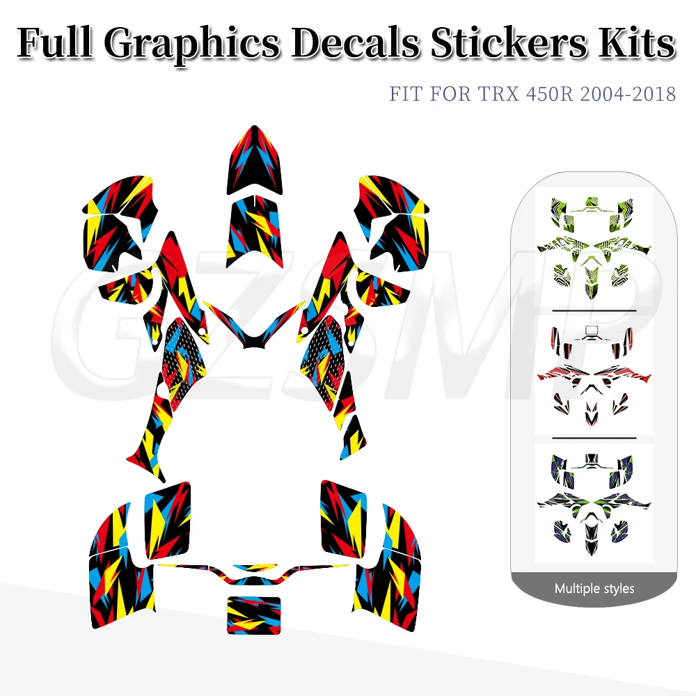 

Набор декоративных графических наклеек и фоновых стикеров для квадроцикла Honda TRX450R TRX 450R Fourtrax 2004-2018 TRX 450 R