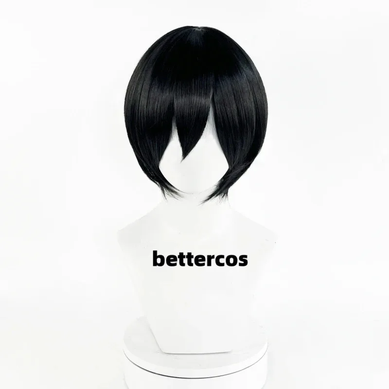 High Quality Anime Mikasa Ackerman Cosplay Black Heat Resistant Synthetic Hair Halloween Party Wigs + Wig Cap