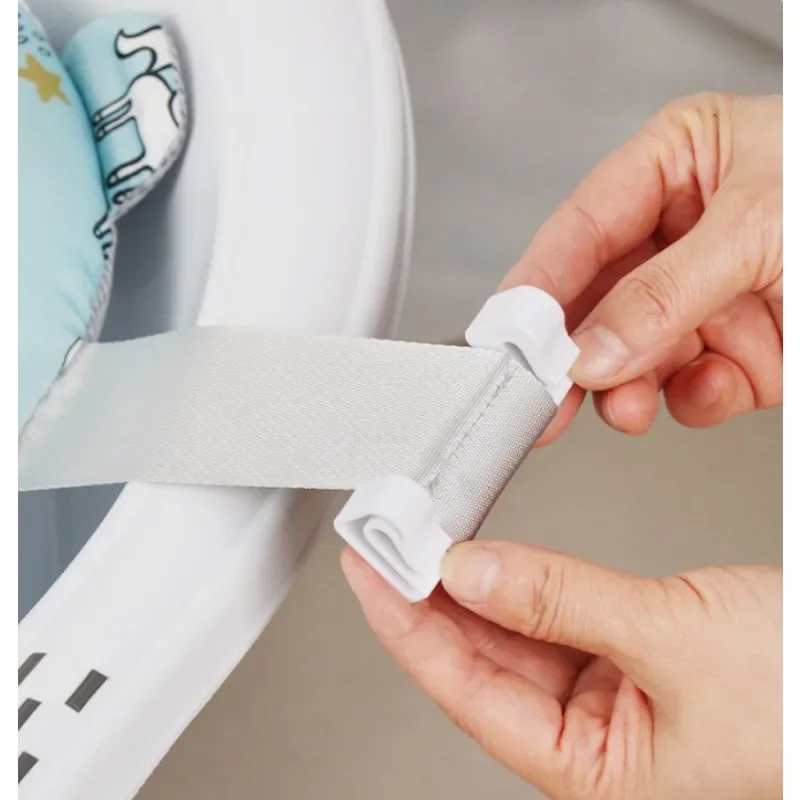 Tappetino di supporto per seggiolino da bagno per bambini - Cuscino per vasca pieghevole con rete di sicurezza Amaca antiscivolo Morbido e confortevole per il corpo per il bambino